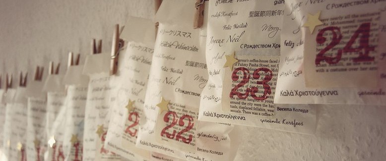 Recycled Book Pages Advent Calendar