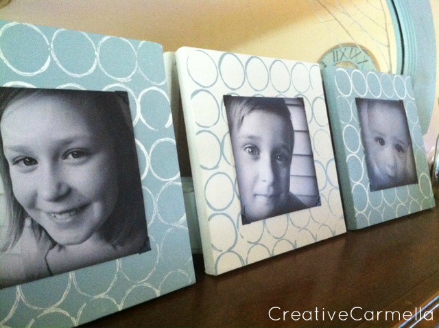 Simple Stamped DIY Picture Frames