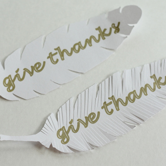 Die Cut Paper Feathers