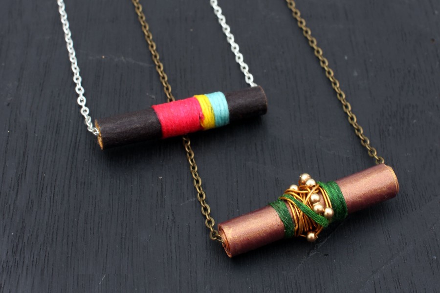 CinnamonInspired DIY Necklace Craft Paper Scissors