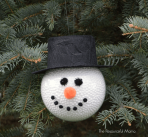 DIY Frosty the Snowman Ornament