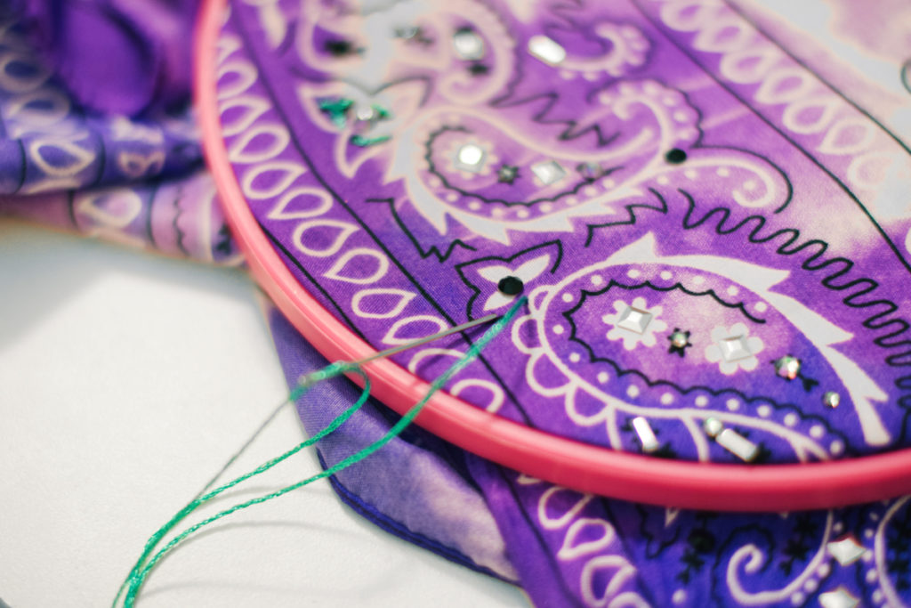 DIY Embellished Bandana - Craft Paper Scissors