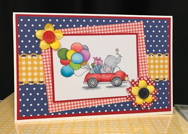 handmade elephant birthday card craft paper scissors